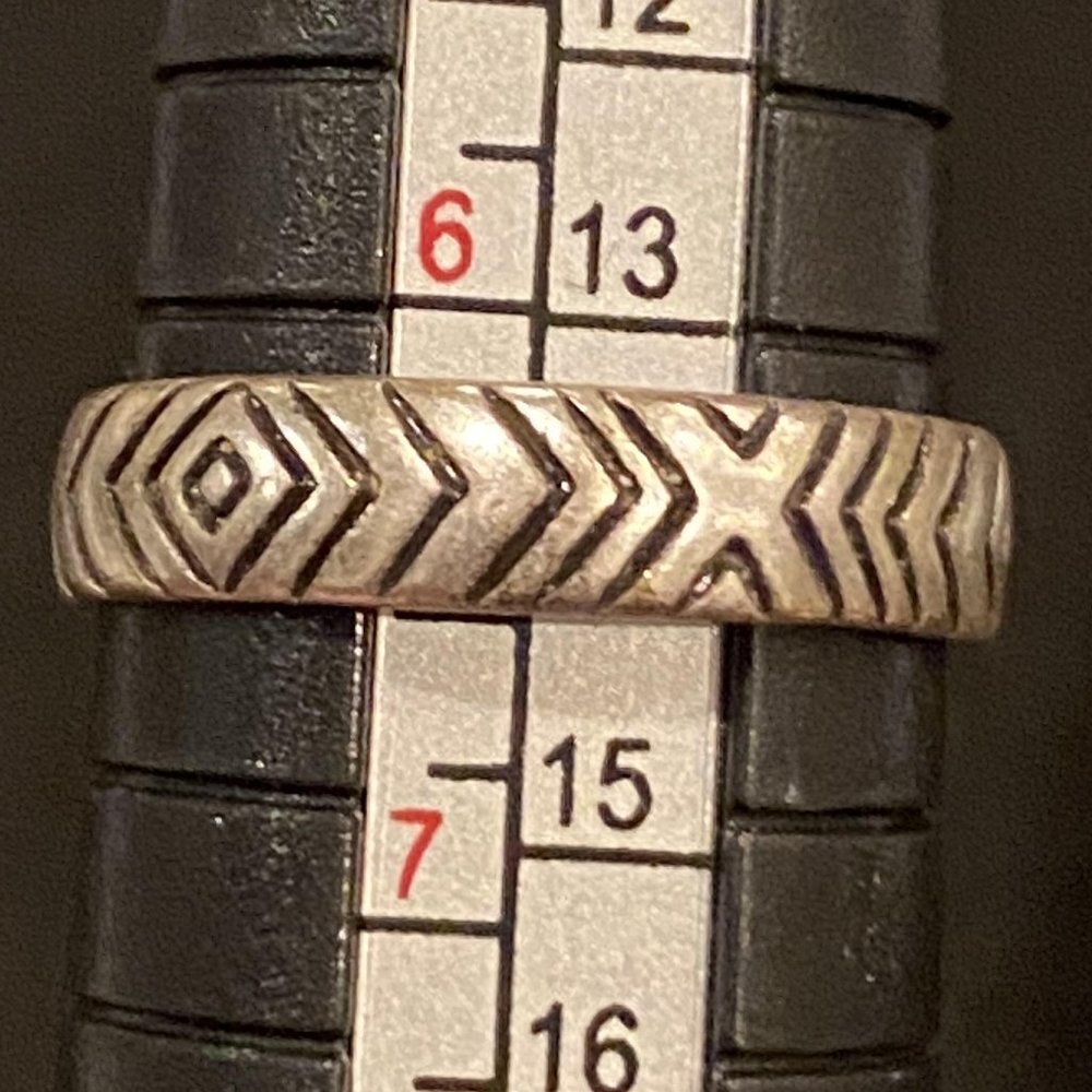 💍 Zebra Pattern Band Size 6 1/4